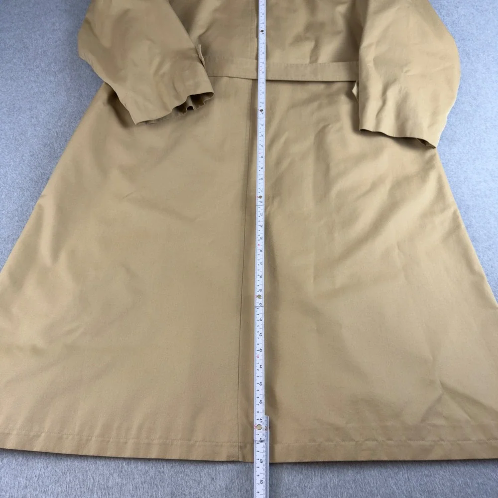 Vintage Polo Ralph Lauren Reversible Trench Coat Khaki Plaid Mens Large Belted
